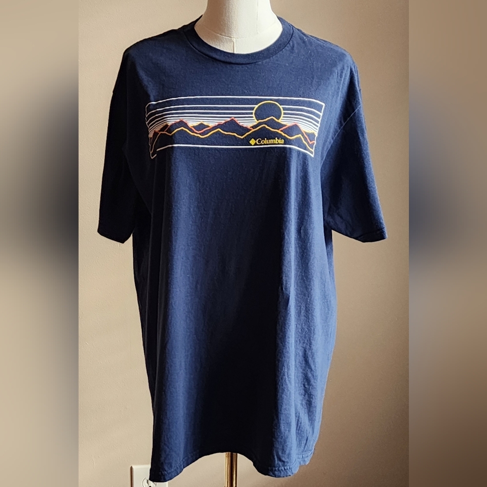 Columbia Men's Blue Mountain Graphic Tee Sz XL